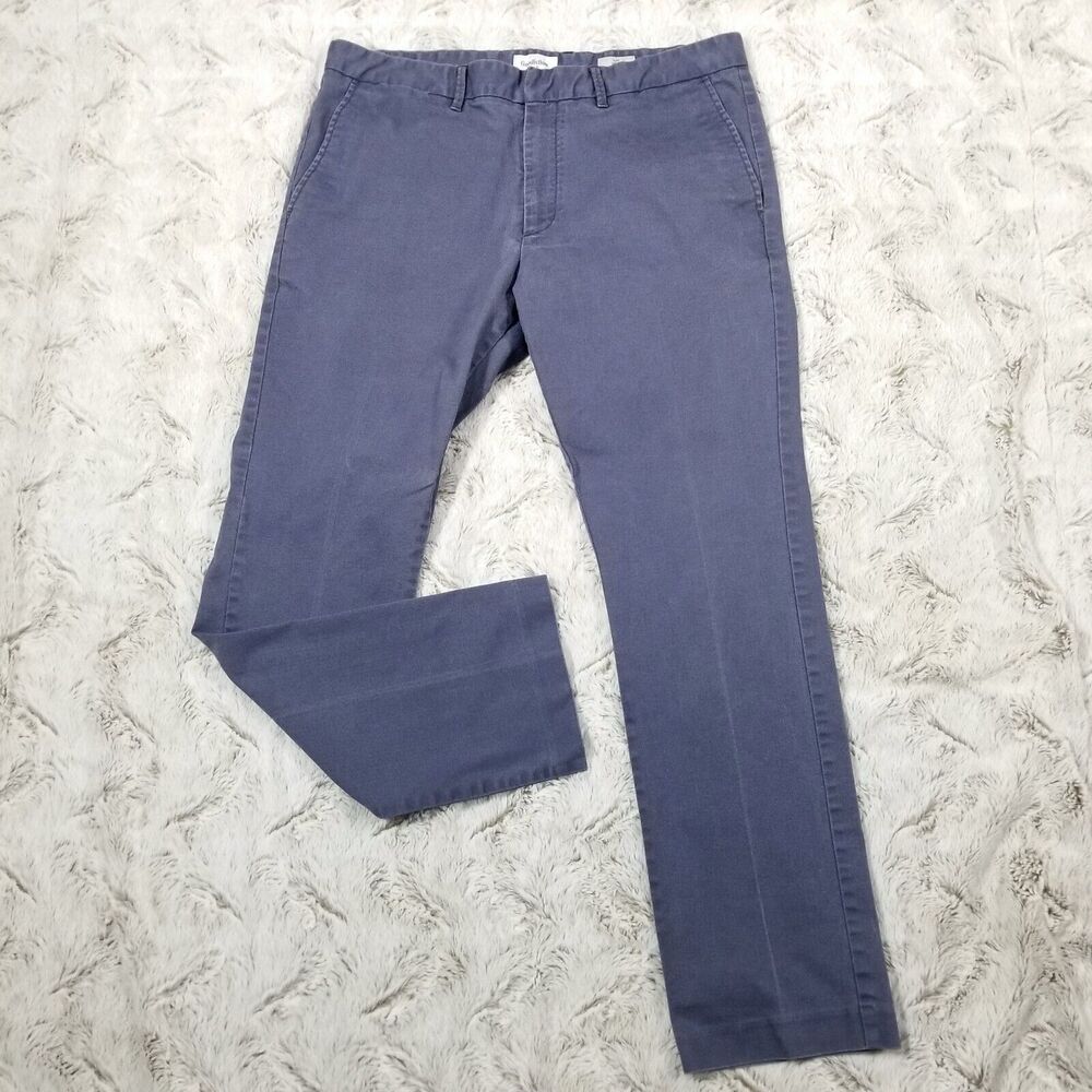 Goodfellow co Pants Mens 38×32 Purple Slim Ceñido Straight Flat front